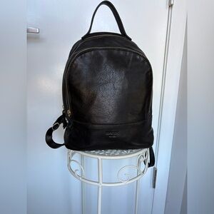 Margot Classic Black Leather Backpack